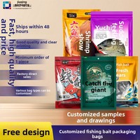 Sacs d'emballage pour appâts, étanches à l'humidité, auto-scellants, en matériau composite PE, pour aliments pour animaux de compagnie, nourriture pour oiseaux et poissons, emballage de médicaments vétérinaires