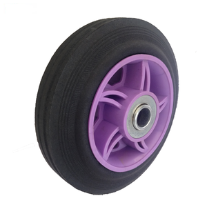 Rueda de neumático sólido púrpura de alta resistencia Tread-on-Core 3 años de garantía Acero Caucho Nylon Poliuretano PP Material Farm - Product Image 1