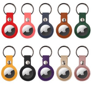 Rastreador AirTag con llavero metálico, cubierta anticaída, protector de PU para AirTag, colgante para collar de perro - Product Image 1