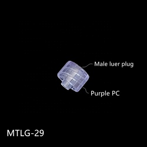 Tapón de extremo de manguera de plástico Luer macho con cierre de agarre, puntas de lavado de oídos, tapón Luer Lock, para conectar tubo en línea, Kynar PVDF natural - Product Image 2
