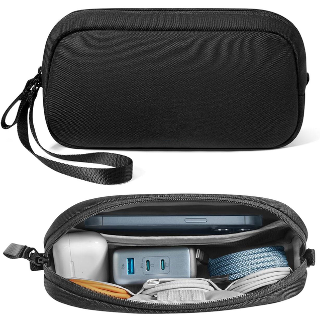Travel Cable Organizer Pouch Electronic Accessories Carry Case Portable Cosmetic Storage Bag for Cord Charger Phone Earphone