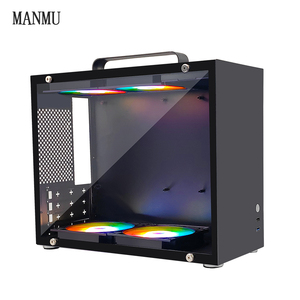 Manmu Hot Sản phẩm bán chạy 2023 trường hợp màu đen comput ATX PC chơi Game trường hợp Glass PC Vỏ với tản nhiệt mạnh mẽ - Product Image 3