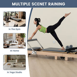 <span class=keywords><strong>Reformer</strong></span> de <span class=keywords><strong>Pilates</strong></span> Plegable de Roble de Alta Calidad para Gimnasio en Casa y Estudio de <span class=keywords><strong>Pilates</strong></span>, Equipo de Fitness Duradero y Ajustable - Product Image 4
