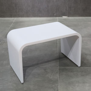 Asiento de Piedra de Resina de Diseño Simple, Piedra Artificial de Resina, Superficie Sólida Acrílica, Taburete para Exteriores, Baño, Ducha, Centro Comercial - Product Image 4