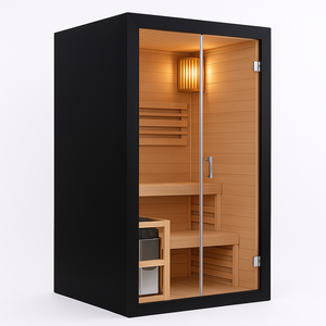 Sauna extérieur personnalisable, mini sauna résistant aux intempéries, en cèdre rouge Hemlock, noir, pour villa, jardin, maison privée, <span class=keywords><strong>spa</strong></span> de bien-être - Product Image 5