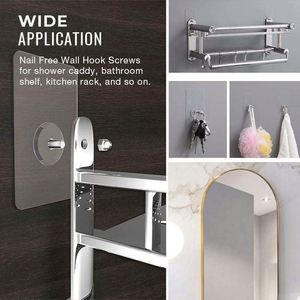 Usine En Gros Auto-<span class=keywords><strong>Adhésif</strong></span> Mur Cintres Étanche Durable Transparent Cuisine Salle De Bains Vis Cintre Crochets - Product Image 3