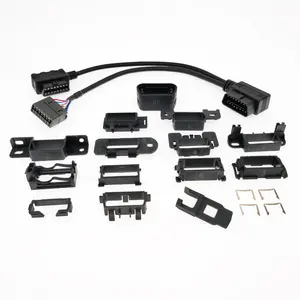 Automotive Male Automotive OBD 2 II OBD2 T-Harness Universal Diagnostic Scanner Tool Dual Y Split Splitter Cable With Bracket Clip For Car