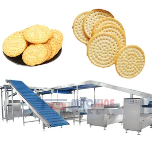 Linha de produção de biscoitos totalmente automática para assar biscoitos batidos linha de produção para venda máquina pequena de assar biscoitos