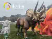 Lampe de forme carrée personnalisable Triceratops dinosaure lanterne chinoise métal satiné décorations de fête de festival traditionnel chinois