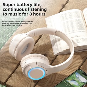 WESDAR Brand Bt 5.3 אוזניות אלחוטיות 40mm Driver TF Card רדיו FM LED אור 10H זמן משחק קל משקל אוזניות נסיעות למשחקים - Product Image 4