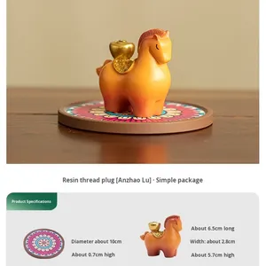 New <strong>Chinese</strong> Style Resin <strong>Incense</strong> <strong>Burner</strong> &amp; Holder Horse Design Wealth-Attracting Tea Ceremony Aromatherapy Home Ornament - Product Image 6