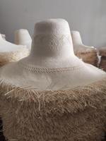 ND412 Chapeau de paille Libertad, Corps de chapeau 100% papier japonais, Matériau de chapeau en papier Toyo glacé, Chapeau de paille de cowboy 5bu