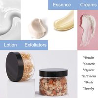 Bocaux en plastique PET ronds transparents avec couvercles variés, 4oz, 8oz, 50ml, 100ml, 120ml, 150ml, 200ml, 250ml