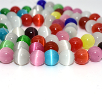 Pierres œil de chat multicolores naturelles, perles amples, 6/8/10mm, sécurité contre le commerce de gros, haute qualité