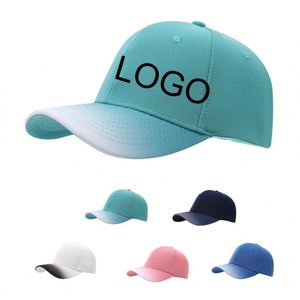Custom Wholesale New Gradient Color Personalized Minimalist Sports Outdoor Casual Oxford Dot 100% Cotton Six-Panel Baseball <b>Cap</b> - Product Image 1