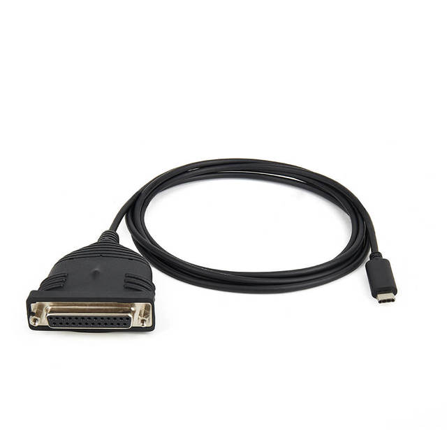 USB Type-C Male to DB25 Female Parallel Printer Cable PVC Jacket Braid Shielding for Laptop Desktop