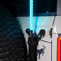 Antenne LED RGB flexible pour véhicule tout-terrain, avec effet de poursuite, contrôle par application à distance pour UTV ATV RZR