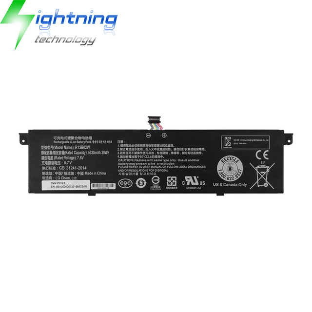 New Genuine Original R13B02W 7.6V 39Wh Laptop Battery for Xiaomi Mi Air 13.3" 2018 161301-01 R13B01W Notebook