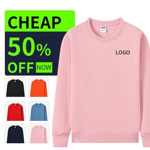 Mens Cotton Sweatshirt White Crewneck Pullover <b>Hoodie</b> Custom Logo <b>Plain</b> Dyed Plush Heavyweight Streetwear Wholesale - Product Image 3