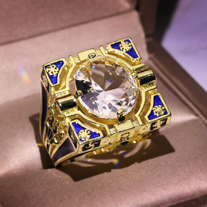 <span class=keywords><strong>Anillo</strong></span> Grande 829 con Circonita Cúbica 3A Blanca Chapado en <span class=keywords><strong>Oro</strong></span> <span class=keywords><strong>de</strong></span> 18k, Diseños <span class=keywords><strong>de</strong></span> Moda a <span class=keywords><strong>Precio</strong></span> <span class=keywords><strong>de</strong></span> Mayoreo - Product Image 3