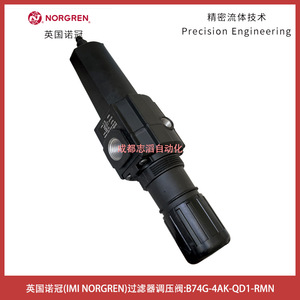 วาล์วลดแรงดันนอร์เกรน B74G-4AK-QD1-RMN 1/4 นิ้ว สำหรับแก๊สและลม - Product Image 5