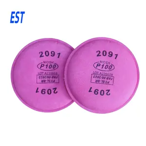 Más barato 2091 KP 100 Filtro de partículas sin aceite Algodón rosa para respiradores reutilizables
