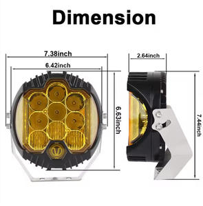 Đèn pha xe địa hình 90W Đèn <span class=keywords><strong>LED</strong></span> cản trước 5/7 inch Đèn <span class=keywords><strong>LED</strong></span> địa hình Đèn <span class=keywords><strong>LED</strong></span> làm việc trên mái Đèn sương mù - Product Image 3