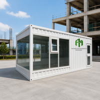 Maison conteneur modulaire rustique en acier ondulé, bâtiment préfabriqué portable, unité stable et respirante pour centre commercial temporaire ou parc