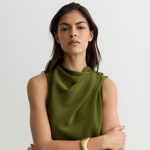 Robe <span class=keywords><strong>mini</strong></span> moulante <span class=keywords><strong>en</strong></span> satin froncée pour <span class=keywords><strong>femme</strong></span>, sans manches, col bénitier, asymétrique, élégante, pour club, soirée, cocktail, avec découpe <span class=keywords><strong>en</strong></span> forme de clé - Product Image 4