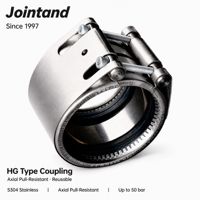 Raccord de tuyauterie haute pression industriel HG, collier de serrage de réparation en acier inoxydable, joint d'étanchéité EPDM NBR MVQ en option