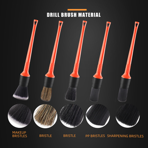 SPTA DF017 Juego de 5 Cepillos para Detallado de Autos <span class=keywords><strong>con</strong></span> Cerdas de PP para Limpieza sin Rayones de Superficies Automotrices, Piezas Interiores/Exteriores - Product Image 2