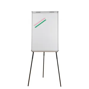 Flip Chart Whiteboard, Easy to store tripod whiteboard, smooth and easy to write and wipe, with pen holder and accessories