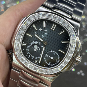 High Quality Customizable Logo Platinum Diamond Moissanite Men's Luxury Designer Automatic Mechanical Business <b>Watch</b> - Product Image 1