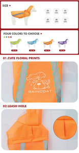 <span class=keywords><strong>Manteau</strong></span> de pluie réfléchissant pour <span class=keywords><strong>chien</strong></span> avec petite poche imprimée Vêtements pour animaux de compagnie personnalisés - Product Image 5