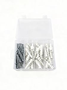 50pcs Woking White Drywall Anchor Kit Nylon PA66 Zinc Steel Self-Drilling Anchor PE Gypsum Board <strong>Screw</strong> <strong>for</strong> Plasterboard <strong>Wall</strong> - Product Image 3