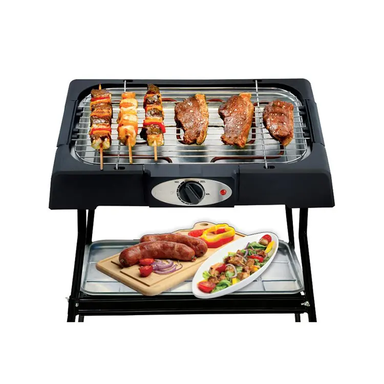 Professional 2000W Electric Vertical BBQ Grill Smokeless Outdoor Chicken Grill Machine Durable Commercial Device for Sale