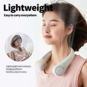<span class=keywords><strong>Ventilateur</strong></span> <span class=keywords><strong>de</strong></span> cou portable, 3 modes <span class=keywords><strong>de</strong></span> vitesse, réglable, extensible, souffle d'air pour le refroidissement, mains libres, rechargeable 4000mAh - Product Image 6