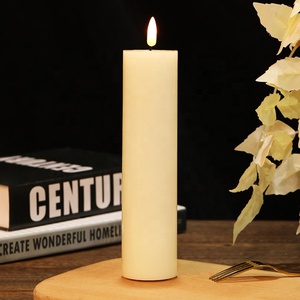 Bougies électriques décoratives sans flamme à <span class=keywords><strong>LED</strong></span> en cire de paraffine véritable pour mariage, vente en gros - Product Image 5