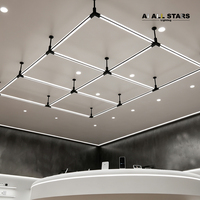 Système d'éclairage linéaire sur pied personnalisé pour vêtements, luminaires suspendus modulaires 3000K 4000K 6000K