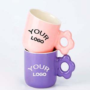 Vente en gros d'usine, tasses à café et à thé personnalisées avec logo, impression par sublimation, tasse en céramique colorée avec poignée - Product Image 2