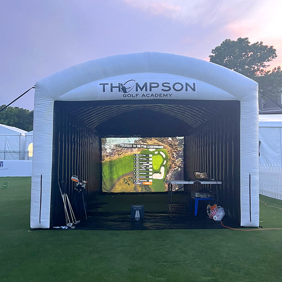 Mobile Golf Simulator Enclosure Inflatable Tent With Screen Indoor ...