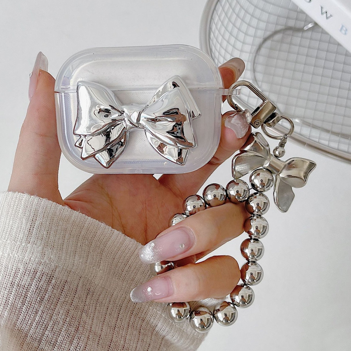 Electroplated Bow Earphone Case