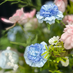 สัญญาดอกไม้และพืชตกแต่งอื่นๆไฮเดรนเยียสีฟ้าคู่มืองานแต่งงาน - Product Image 3