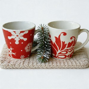 Tasses blanches en forme <span class=keywords><strong>de</strong></span> V pour enfants, motif flocon <span class=keywords><strong>de</strong></span> neige, sans BPA, anti-fuite, compatibles micro-ondes, vente en gros à prix abordable - Product Image 4