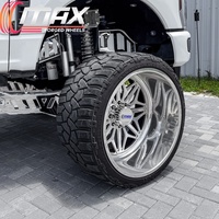 22x14 24x14 28x16 8x6.5 8x165.1 SRW Geschmiedete LKW-Räder mit Breitem Felgenrand, Hochglanzpoliert, Tiefbettfelgen für Dodge Ram 2500 3500