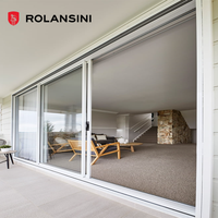 Porte coulissante panoramique de luxe en aluminium à cadre fin pour projet de villa italienne, porte coulissante de patio moderne