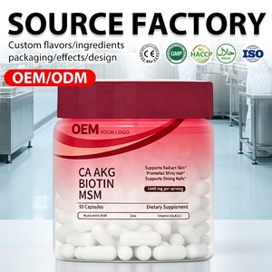Complément alimentaire pour cheveux, peau et ongles, calcium, AKG, MSM en capsules, pour les vendeurs Amazon FBA, conforme aux normes COA et testés par un tiers. - Product Image 1