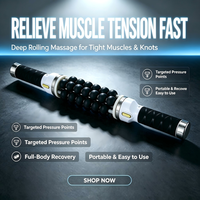 Appareil de massage automatique à 360 rotations pour le dos de l'abdomen-boule de massage à rouleaux pour la tonification musculaire réduction de la cellulite lymphe lisse