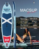 Planche gonflable de 10'6 pouces en gros de Chine, planche de paddle gonflable, planche de surf pour le surf