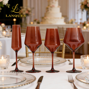 Verres à vin Lanques <span class=keywords><strong>de</strong></span> couleur taupe pour <span class=keywords><strong>champagne</strong></span>, vin rouge et Bordeaux, pour la maison, l'hôtel et les événements - Product Image 3